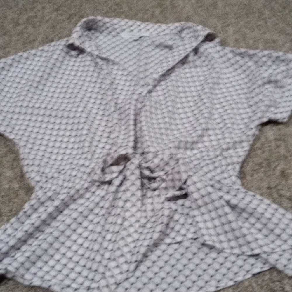 Blue/Pink/White/Gray Blouse